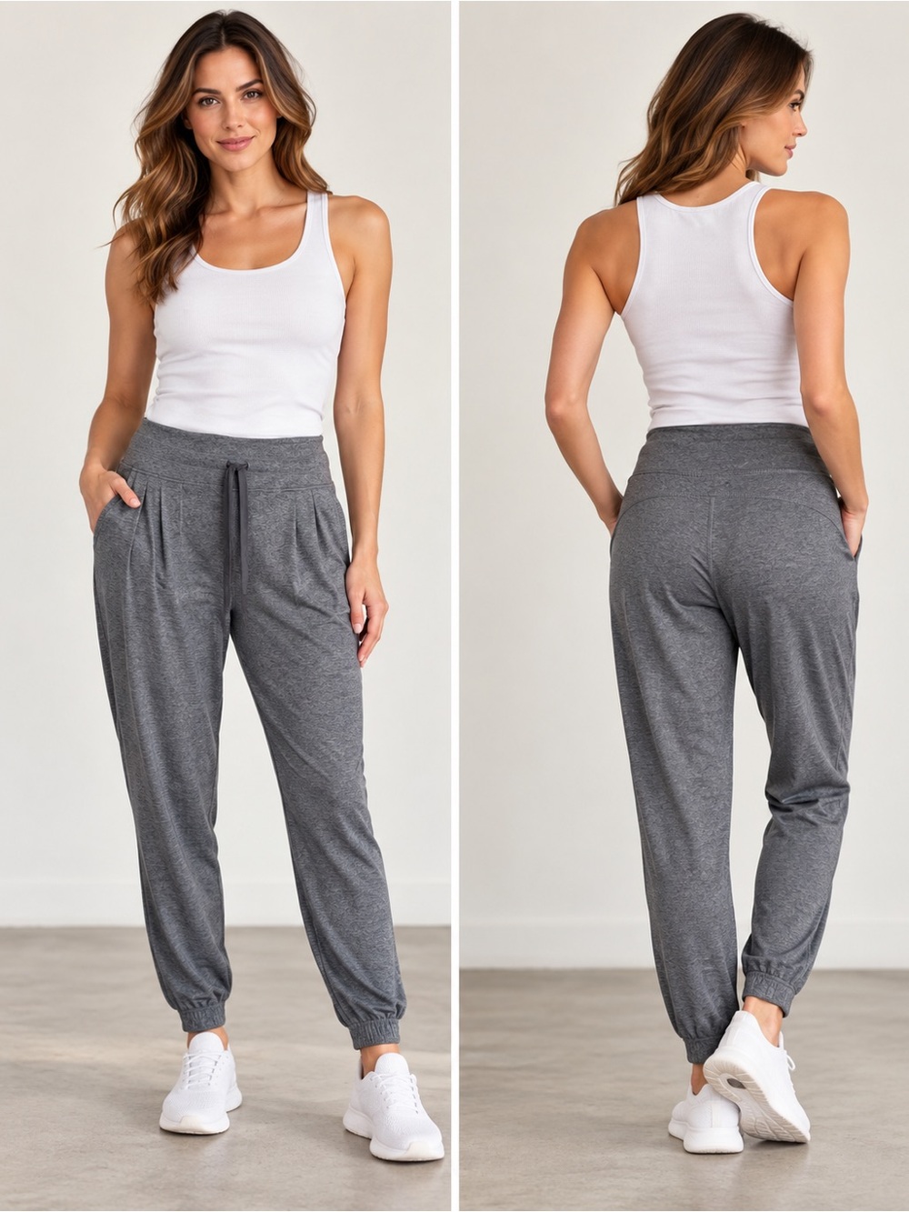 Lole Blue Grey Drawstring Jogger Pants Size S Athleisure Activewear Workout